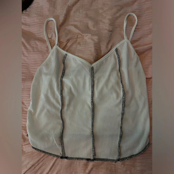 NWT Y2K  Gaze white cropped tank top size M - Picture 5 of 7